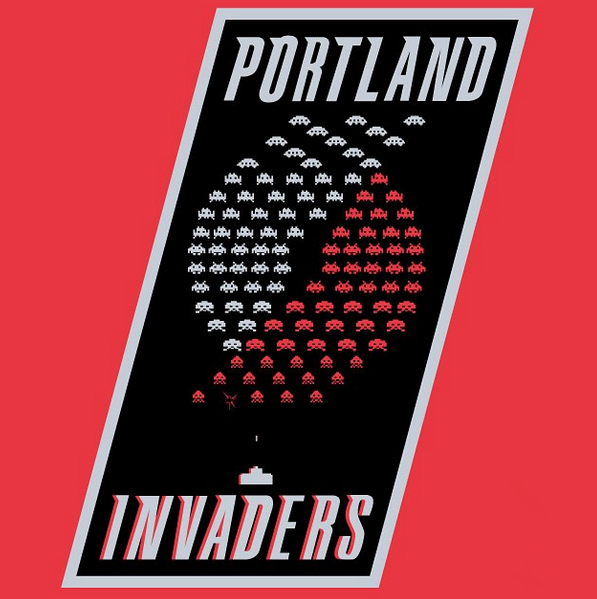 Portland Invaders logo iron on heat transfer